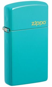 Zapaľovač Zippo Slim Turquoise Zippo Logo 49529ZL