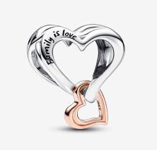 Korálik Pandora Two-tone Openwork Infinity Heart 782642C00