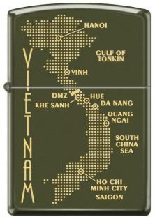 Zapaľovač Zippo Vietnam Dot Map 0585
