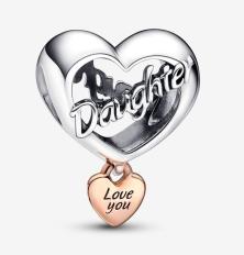 Korálik Pandora Love You Daughter Heart 782327C00