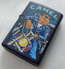 Zapaľovač Zippo Camel Joe Motorcycle Blue