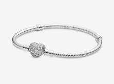 Náramok Pandora Sparkling Heart & Snake 590727CZ-19
