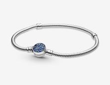 Náramok Pandora Moments Sparkling Blue Disc 599288C01-19