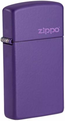 Zapaľovač Zippo Slim Purple Matte Logo 1637ZL