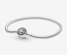 Náramok Pandora Moments Halo Snake Chain 590038C01-19