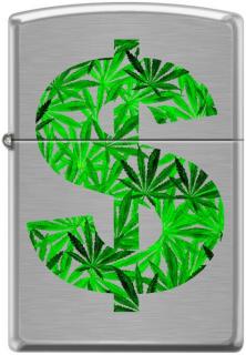 Zapaľovač Zippo Cannabis Leaf Dollar 7811