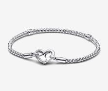 Náramok Pandora Moments Heart Studded 592453C00-18