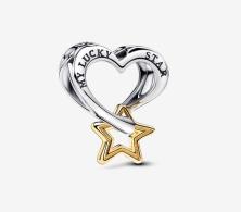 Korálik Pandora Lucky Star & Heart 763513C00