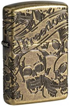 Zapaľovač Zippo Freedom Skull Design 49035