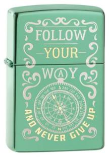 Zapaľovač Zippo Folow Your Way and Never Give Up 49161