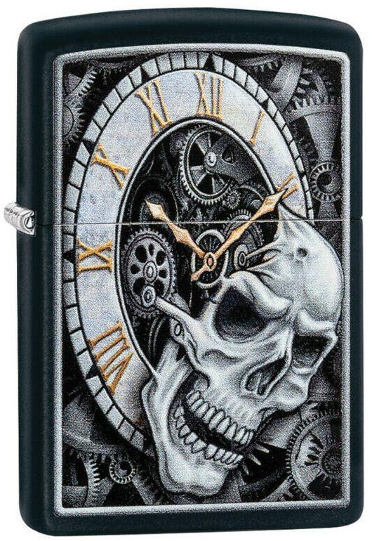 Zapaľovač Zippo Skull Clock 29854