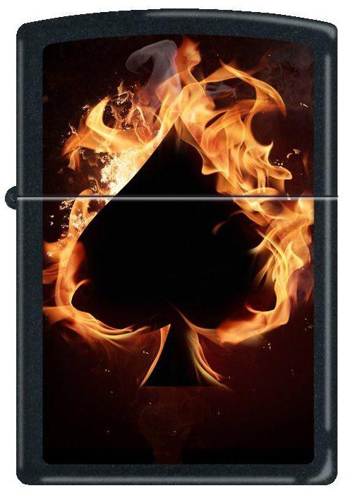 Zapaľovač Zippo Ace of Spades - Flaming 0242