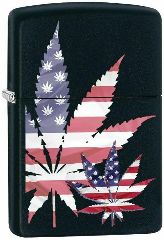 Zapaľovač Zippo Cannabis Leaf USA Flag 8979