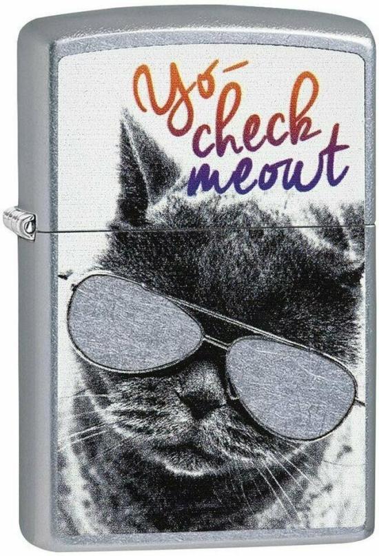 Zapaľovač Zippo Cat With Glasses 29619
