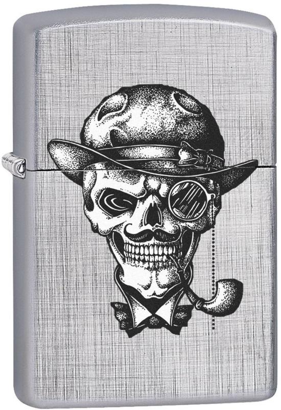 Zapaľovač Zippo Skull Smoking Pipe 3600