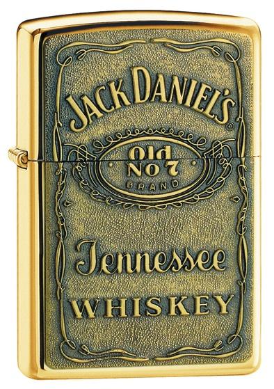 Zapaľovač Zippo Jack Daniels® Label - Brass Emblem 24146