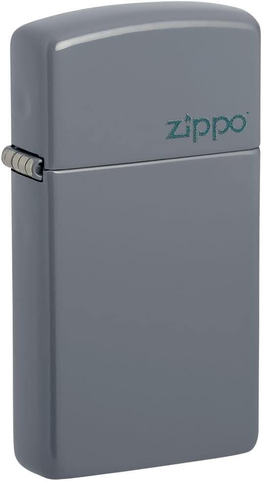 Zapaľovač Zippo Slim Flat Grey Zippo Logo 49527ZL