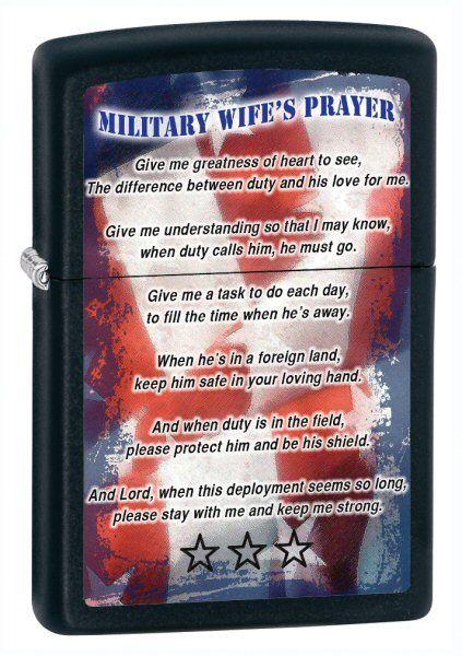 Zapaľovač Zippo Military Wife Prayer 26418