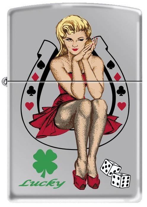 Zapaľovač Zippo Lady Luck Dices 7714