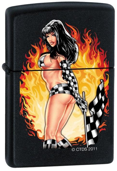 Zapaľovač Zippo Trevco Checker Pinup Girl 7282