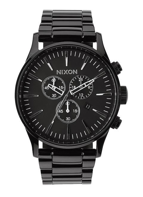 Hodinky Nixon Sentry Chrono All Black A386 001