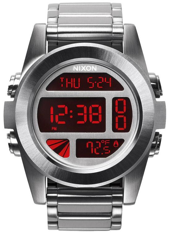 NIXON Unit SS Silver Red A360 1263