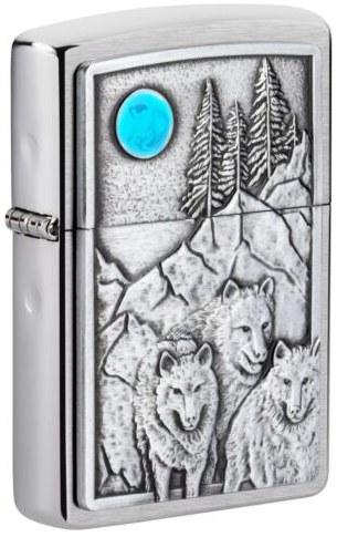 Zapaľovač Zippo Wolf Pack and Moon Emblem 49295