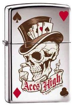 Zapaľovač Zippo Skull Aces High 7042