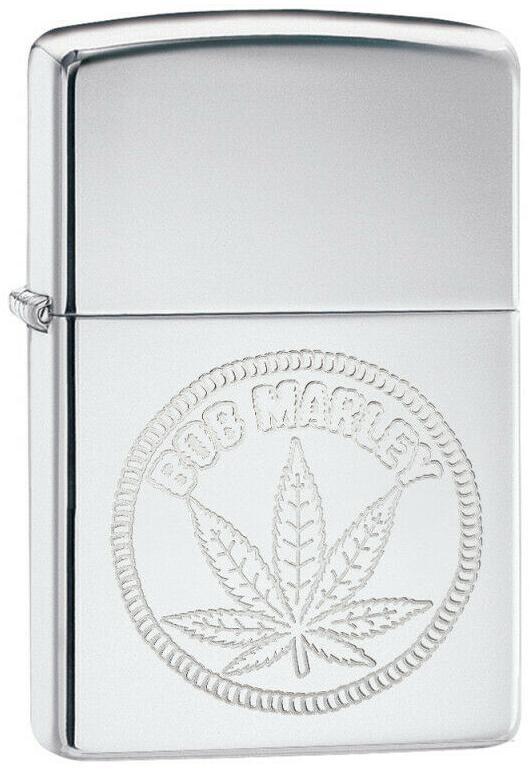 Zapaľovač Zippo Bob Marley Cannabis Leaf 22083