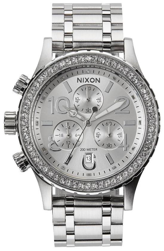 NIXON 38-20 Chrono All Silver Crystal A404 1874