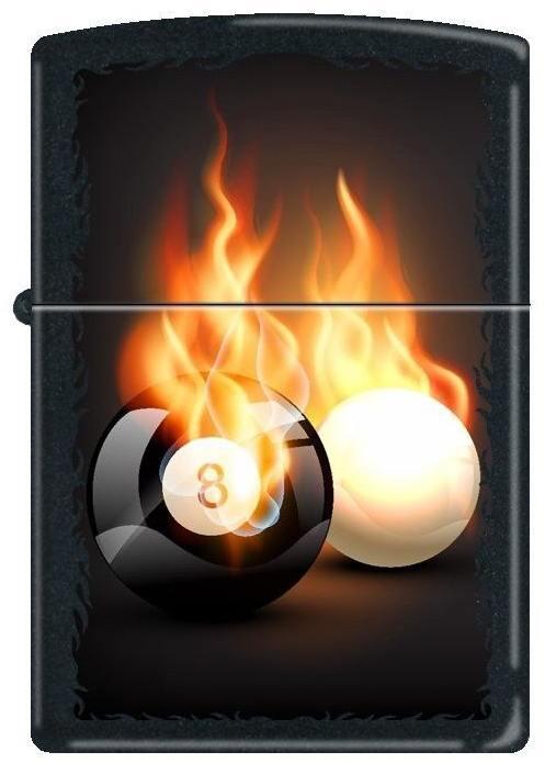 Zapaľovač Zippo Vector Burning Pool 8 Ball 3734