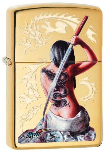 Zapaľovač Zippo Mazzi Dragon Girl Sword 29668