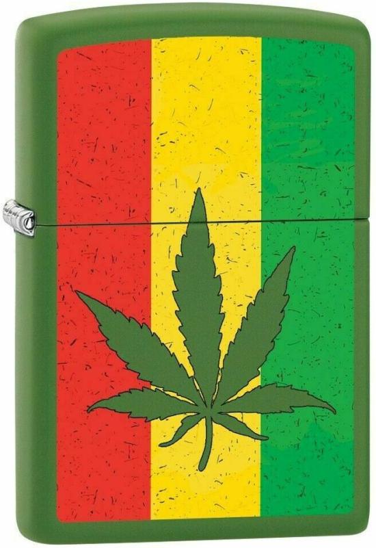 Zapaľovač Zippo Cannabis Leaf Rastafarian 8971