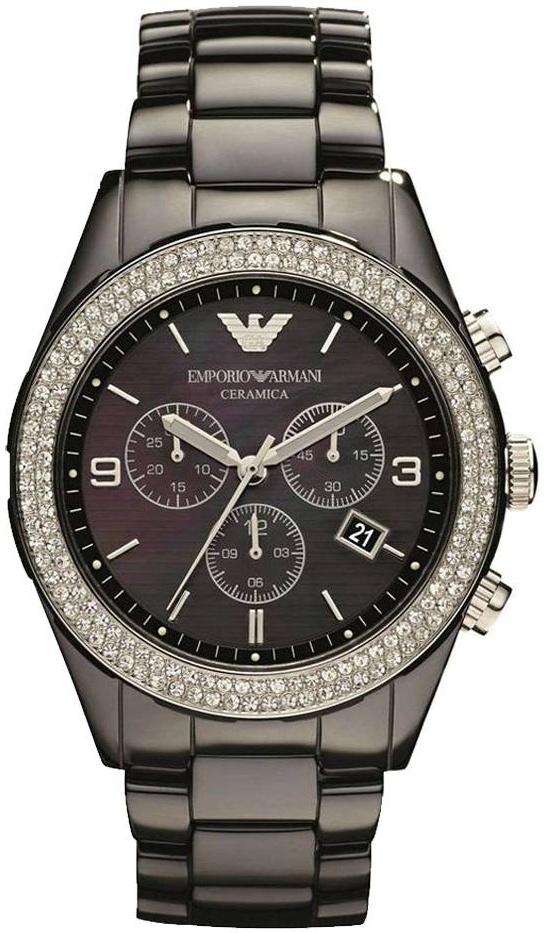 Hodinky Emporio Armani AR1455 Cermamice Chronograph