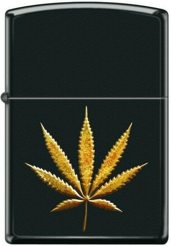 Zapaľovač Zippo Gold Cannabis Leaf 8471