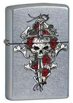 Zapaľovač Zippo Skull - Rose - Dagger 0412
