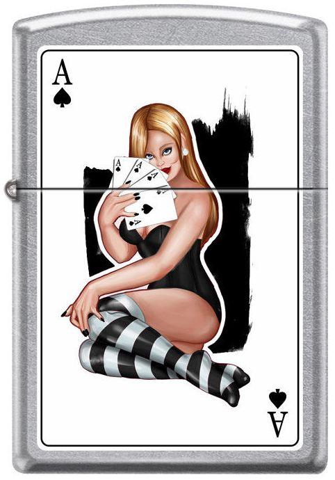 Zapaľovač Zippo Girl With Ace Card 7948