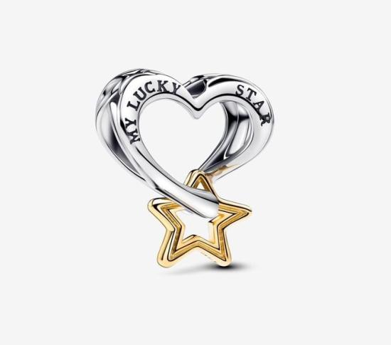 Korálik Pandora Lucky Star & Heart 763513C00