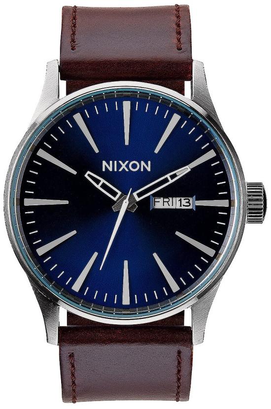 NIXON Sentry Leather Blue Brown A105 1524