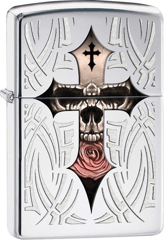 Zapaľovač Zippo Skull Cross 28874