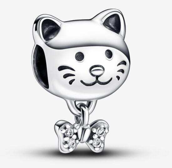 Korálik Pandora Pet Cat & Bow 792255C01
